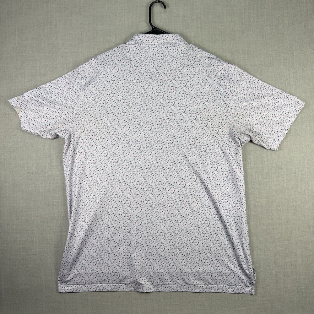 Peter Millar Shirt Mens Size XL White Summer Comfort Polo Cocktail Drinks Golf - Picture 5 of 7